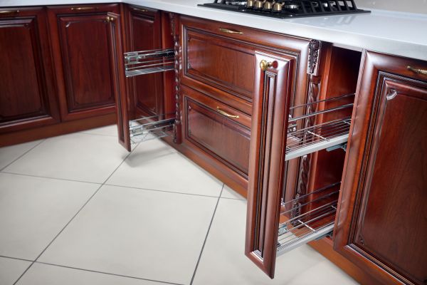Cherry Cabinet Refacing in Floresville
